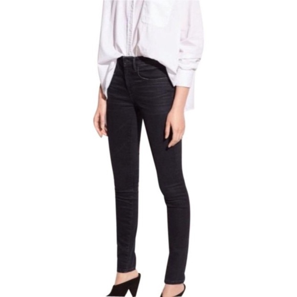 Vince Black Ankle One Year Wash Skinny High Waisted Stretch Denim Jeans EUC 27 - Picture 1 of 10